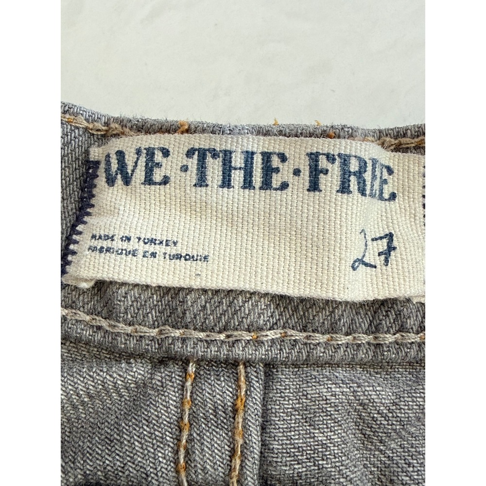 We The Free Womens Barrel Jeans Gray Cropped Wide Leg Denim Size 27 Boho - Picture 6 of 9